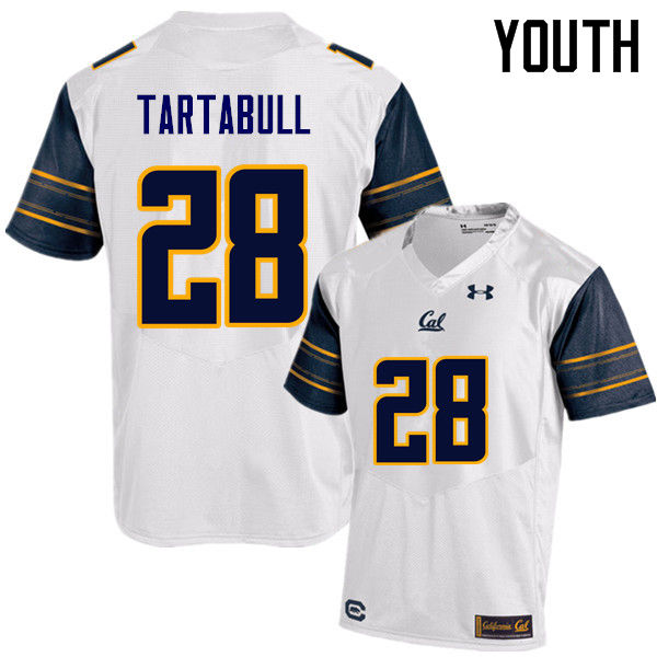Youth #28 Quentin Tartabull Cal Bears (California Golden Bears College) Football Jerseys Sale-White